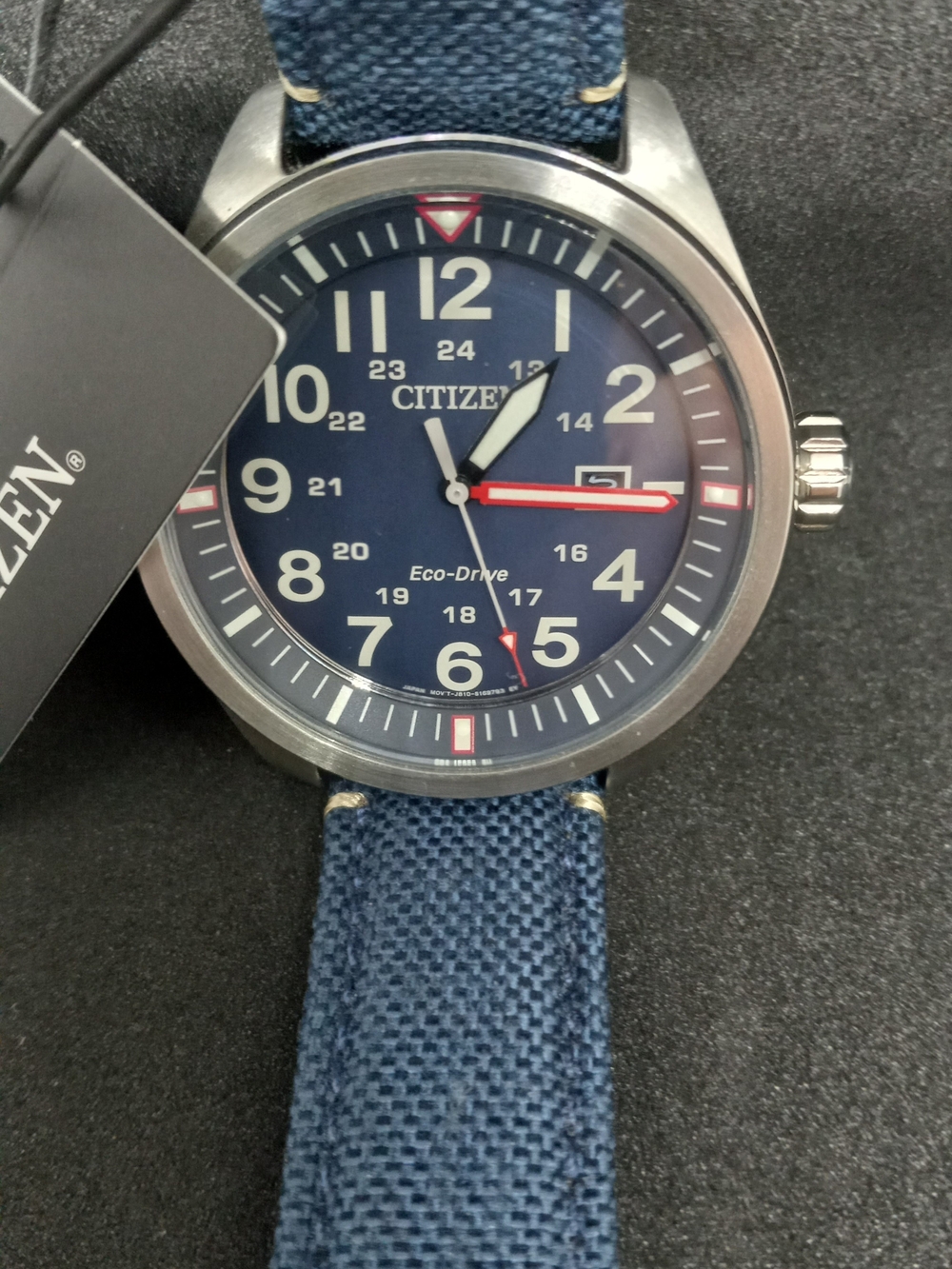 Citizen Eco-Drive Navy Dial Canvas Strap Watch